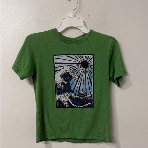 Quiksilver Green Tee with Wave Graphic - Picture 1 of 2
